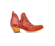 Load image into Gallery viewer, Maisie Stitched Leather Boots in Red
