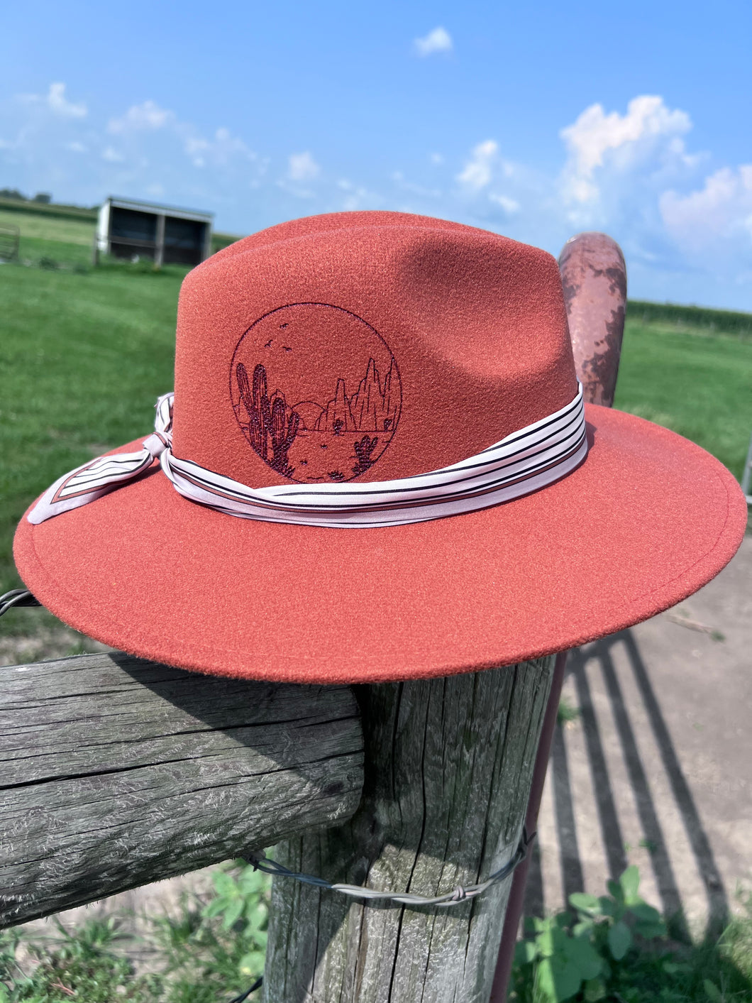 Red Sun Fedora Hat