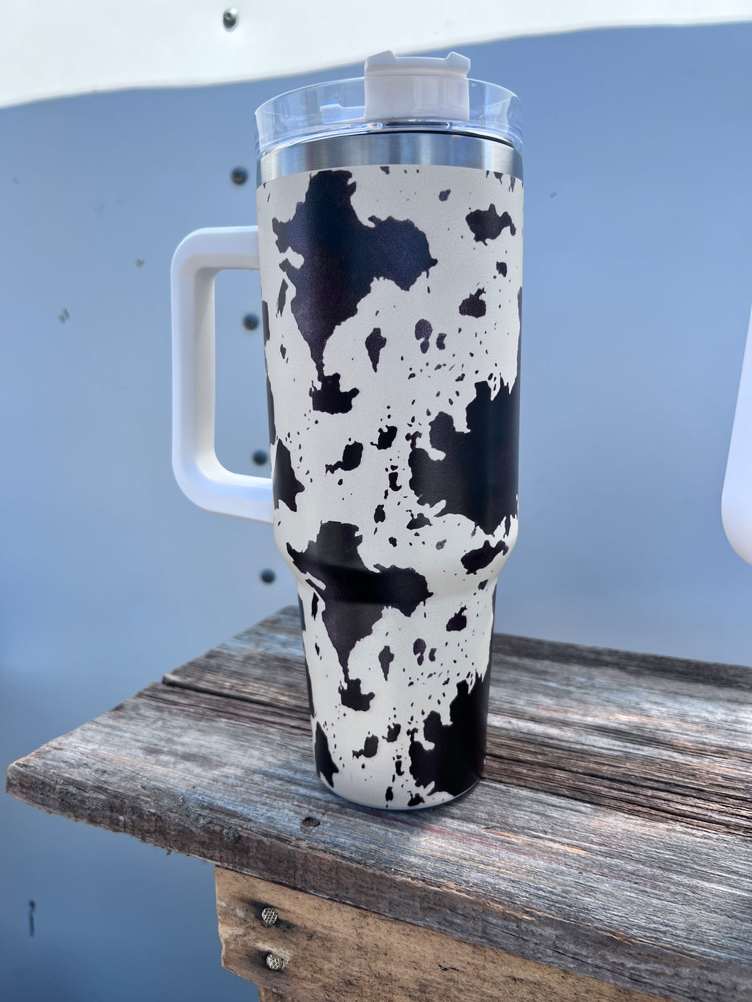 Brown & White Cow Tumbler