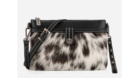 Wrangler Hair-On Cowhide Collection Crossbody Black