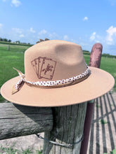 Load image into Gallery viewer, Cowboy Ace&#39;s Playing Cards Fedora Hat
