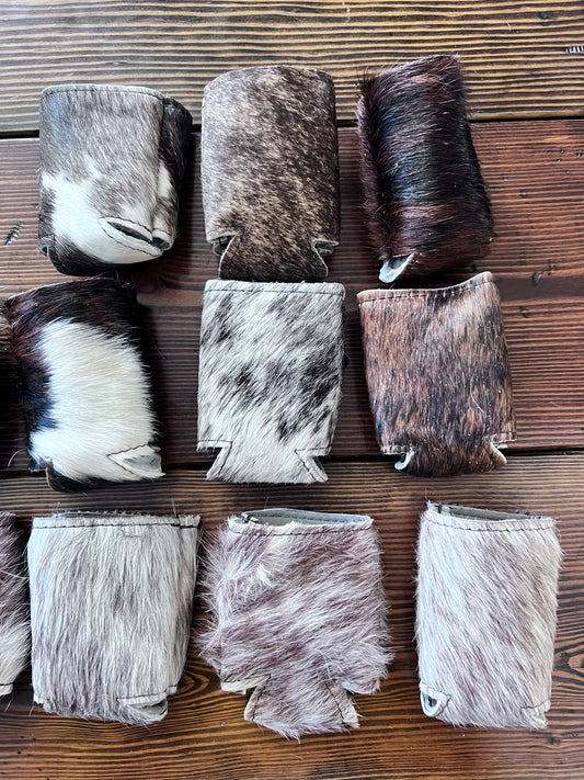 Cowhide Can Holders Short