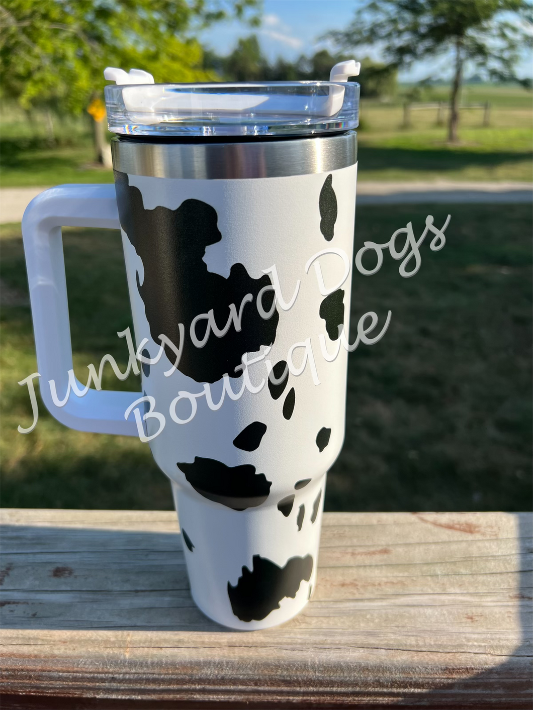 Black & White Cow Tumbler