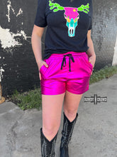 Load image into Gallery viewer, Pink Metallic Shorts
