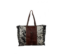 Load image into Gallery viewer, Rosalinda Cross Stitched Weekender Bag
