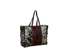 Load image into Gallery viewer, Rosalinda Cross Stitched Weekender Bag
